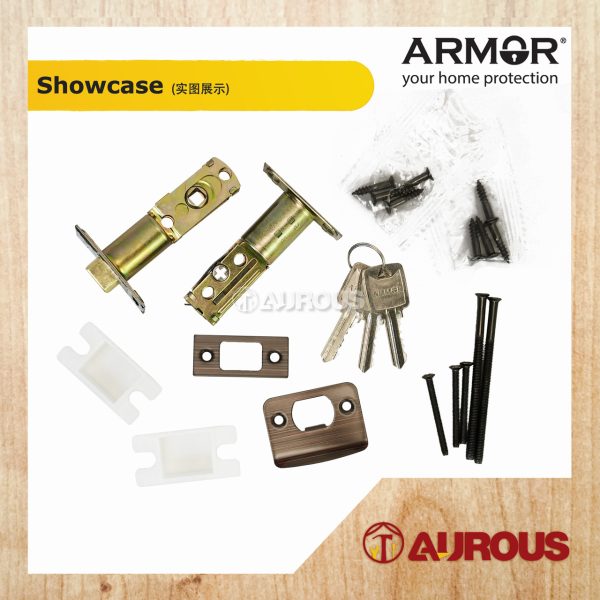 ARMOR 60-70MM GRIPSET DOUBLE HANDLESET LOCK ENTRANCE DOOR LOCK (ATH-140/SN ATH-140/AC) - Image 6