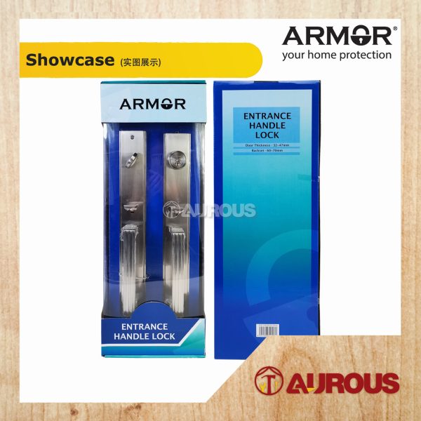 ARMOR 60-70MM GRIPSET DOUBLE HANDLESET LOCK ENTRANCE DOOR LOCK (ATH-150/SN) - Image 2