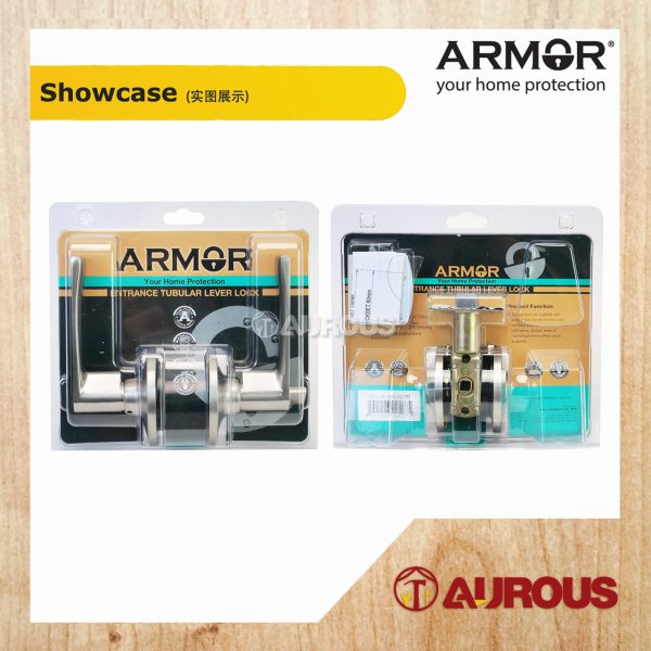 ARMOR BATHROOM TUBULAR LEVER LOCK 60-70MM ATL-8110/SS (PRIVACY) - Image 5