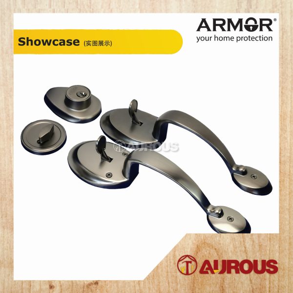 ARMOR 60-70MM GRIPSET DOUBLE HANDLESET LOCK ENTRANCE DOOR LOCK (ATH-110/SN ATH-110/AC ATH-110/MG) - Image 2