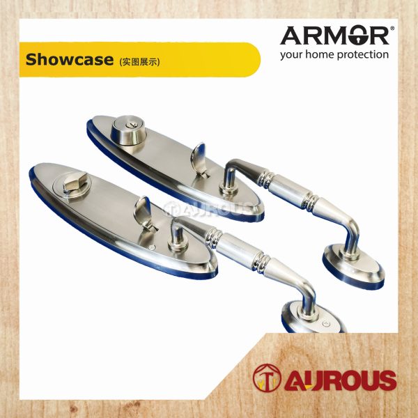 ARMOR 60-70MM GRIPSET DOUBLE HANDLESET LOCK ENTRANCE DOOR LOCK (ATH-140/SN ATH-140/AC) - Image 3