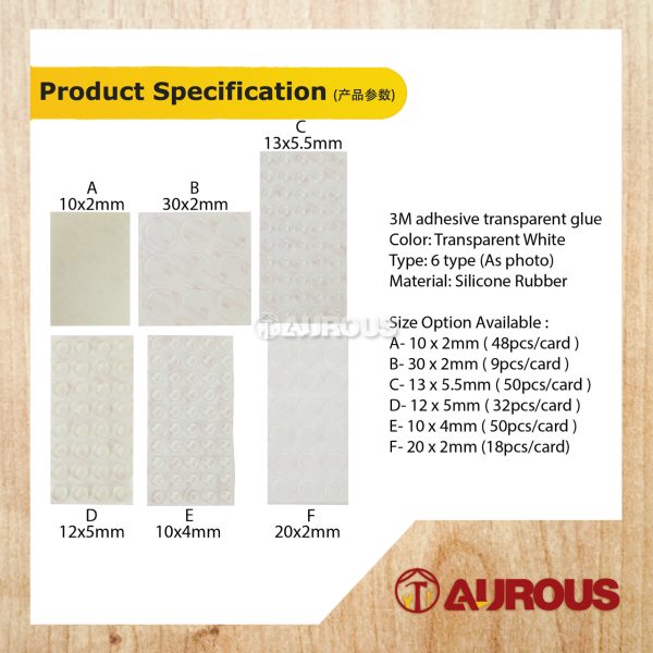 SELF ADHESIVE SILICONE RUBBER BUFFER PADS WALL DOOR FURNITURE PROTECTOR CLEAR NOISE DAMPENING PADS [TRANSPARENT] - Image 6