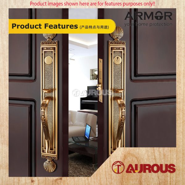 ARMOR 60-70MM GRIPSET DOUBLE HANDLESET LOCK ENTRANCE DOOR LOCK (ATH-150/SN) - Image 6