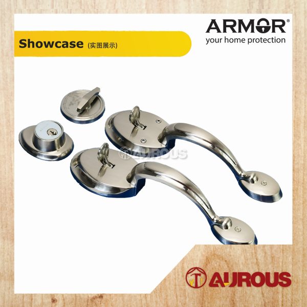 ARMOR 60-70MM GRIPSET DOUBLE HANDLESET LOCK ENTRANCE DOOR LOCK (ATH-130/SN ATH-130/AC ATH-130/MG ATH-130/MB) - Image 4
