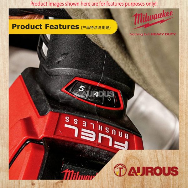 MILWAUKEE FUEL GEN II 4" (100MM) VARIABLE SPEED BRAKING ANGLE GRINDER M18 FSAGV100XB-0X0 (BARE TOOL) - Image 8
