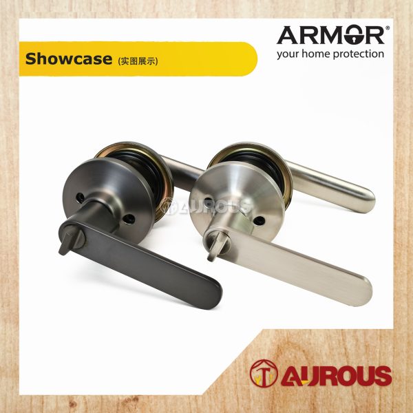 ARMOR ENTRANCE TUBULAR LEVER LOCK C/W 60-70MM LATCH BACKSET ATL-8200 (SN/MG) - Image 3