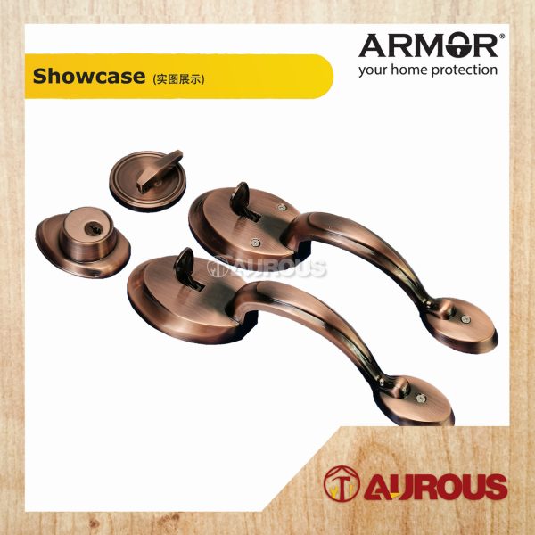 ARMOR 60-70MM GRIPSET DOUBLE HANDLESET LOCK ENTRANCE DOOR LOCK (ATH-130/SN ATH-130/AC ATH-130/MG ATH-130/MB) - Image 3