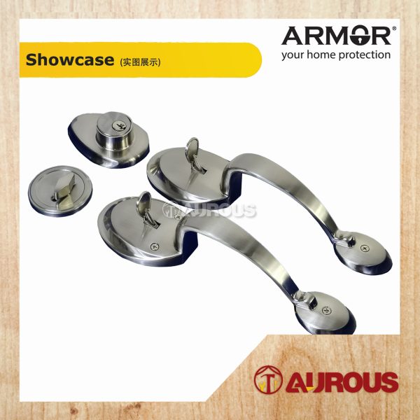 ARMOR 60-70MM GRIPSET DOUBLE HANDLESET LOCK ENTRANCE DOOR LOCK (ATH-110/SN ATH-110/AC ATH-110/MG) - Image 4