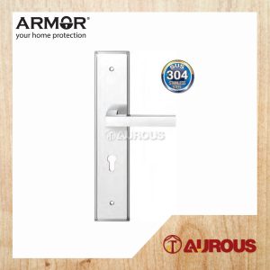 ARMOR STAINLESS STEEL SUS304 LEVEL HANDLE WITH PLATE (ALH-33022-330/SSSP ALH-33022-330/MB)