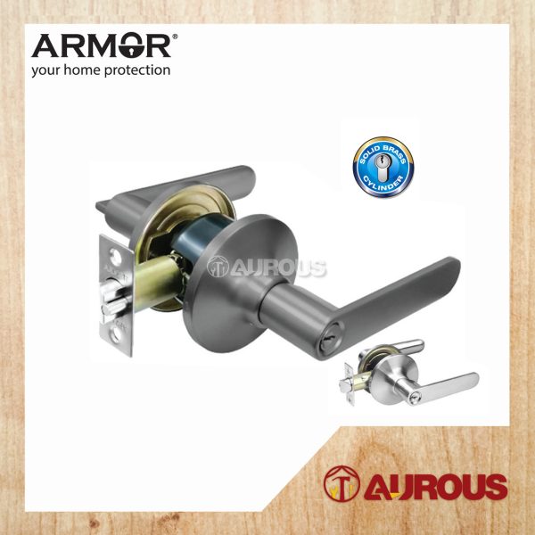 ARMOR ENTRANCE TUBULAR LEVER LOCK C/W 60-70MM LATCH BACKSET ATL-8200 (SN/MG)