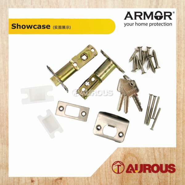 ARMOR 60-70MM GRIPSET DOUBLE HANDLESET LOCK ENTRANCE DOOR LOCK (ATH-130/SN ATH-130/AC ATH-130/MG ATH-130/MB) - Image 6