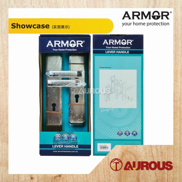 ARMOR STAINLESS STEEL SUS304 LEVEL HANDLE WITH CONCEALED SCREW PLATE (ALH-B3365-2/CS/SSSP ALH-B3365-2/CS/MB) - Image 2