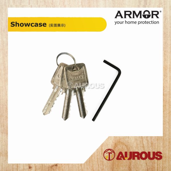 ARMOR 60-70MM GRIPSET DOUBLE HANDLESET LOCK ENTRANCE DOOR LOCK (ATH-150/SN) - Image 4