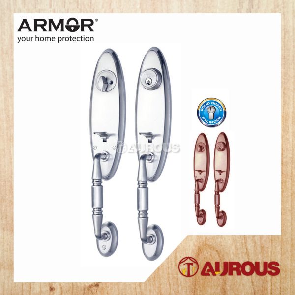ARMOR 60-70MM GRIPSET DOUBLE HANDLESET LOCK ENTRANCE DOOR LOCK (ATH-140/SN ATH-140/AC)