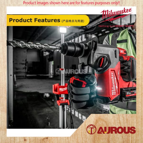 MILWAUKEE M18 FUEL MEGA COMBO ROTARY HAMMER (M18 FHX 502X + M18 FPP3E3-0B) - Image 3