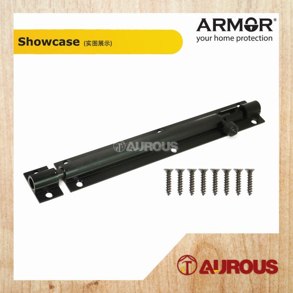 ARMOR ALUMINIUM SLIDE LATCH BARREL BOLT SECURITY DOOR LOCK ADB-1000 SERIES ( SN / AC / MB ) - Image 16
