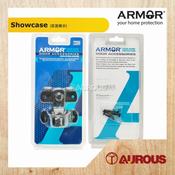 ARMOR STAINLESS STEEL SUS304 SWING BOLT 90 DEGREE SLIDING BORN DOOR LATCH AND CATCHES (ADB-010/MB) - Image 4