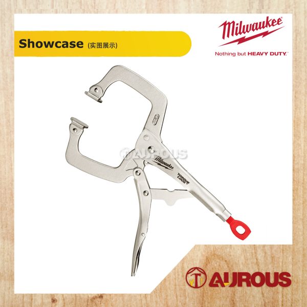 MILWAUKEE TORQUE LOCK C-CLAMP LOCKING PLIERS SWIVEL JAWS (6'' 48-22-3522 / 11'' 48-22-3521) - Image 3