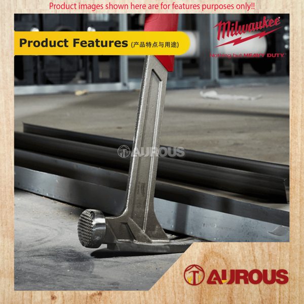 MILWAUKEE 17 OZ MILLED FACE FRAMING HAMMER CLAW HAMMER 48-22-9016 - Image 6