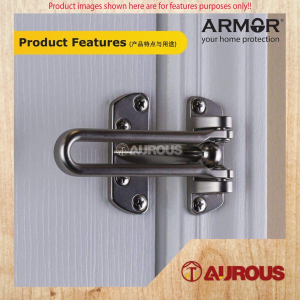 ARMOR BALL BEARING DOOR GUARD SECURITY LOCK ADG-911/SN - Image 7