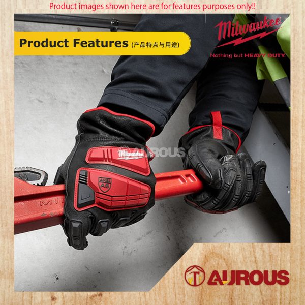 MILWAUKEE HEAVY DUTY IMPACT CUT LEVEL 5 GOATSKIN LEATHER GLOVES - (S)48-22-8780 (M)48-22-8781 (L)48-22-8782 - Image 8