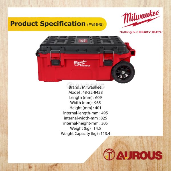 MILWAUKEE PACKOUT ROLING TOOL CHEST (48-22-8428) - Image 6