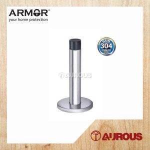 ARMOR STAINLESS STEEL SUS304 DOOR STOPPER WITH BLACK RUBBER BUMPER (ADS-710B/SS)