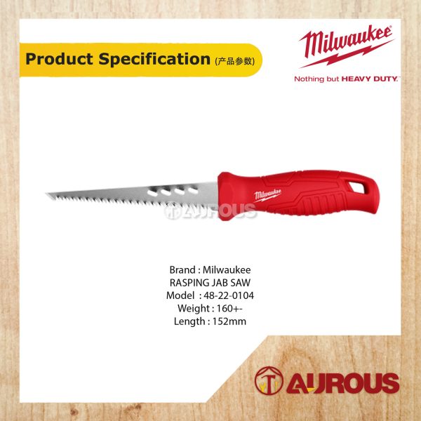 MILWAUKEE RASPING JAB SAW - DRYWALL BOARD SAW PRUNING SAW 152MM/6'' (48-22-0104) - Image 4