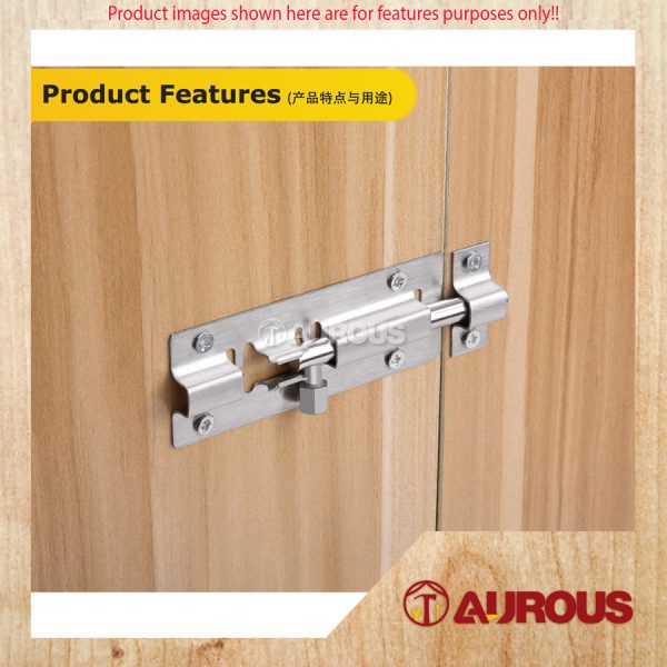 ARMOR ALUMINIUM SLIDE LATCH BARREL BOLT SECURITY DOOR LOCK ADB-1000 SERIES ( SN / AC / MB ) - Image 7