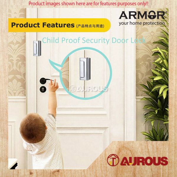 ARMOR ALUMINIUM DOOR GUARDIAN CHILD PROOF SECURITY LOCK ADG-933/NA - Image 8