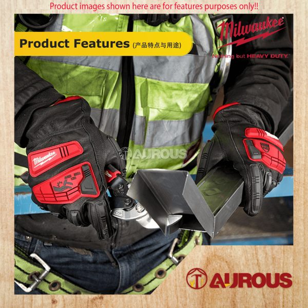 MILWAUKEE HEAVY DUTY IMPACT CUT LEVEL 5 GOATSKIN LEATHER GLOVES - (S)48-22-8780 (M)48-22-8781 (L)48-22-8782 - Image 7
