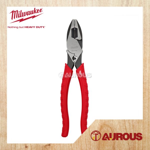 MILWAUKEE 228MM (9") HIGH LEVERAGE LINEMAN'S PLIERS WITH CRIMPER 48-22-6100