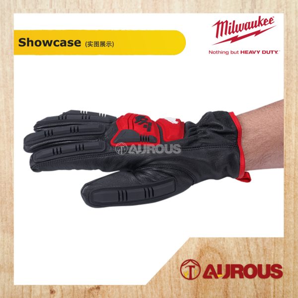 MILWAUKEE HEAVY DUTY IMPACT CUT LEVEL 5 GOATSKIN LEATHER GLOVES - (S)48-22-8780 (M)48-22-8781 (L)48-22-8782 - Image 5