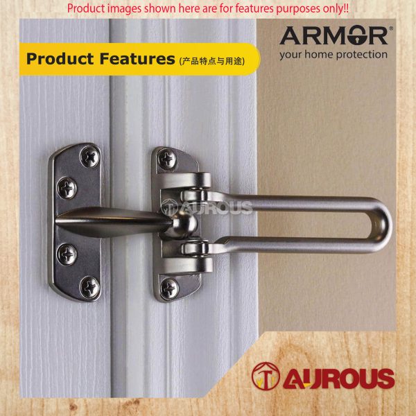 ARMOR BALL BEARING DOOR GUARD SECURITY LOCK ADG-911/SN - Image 6