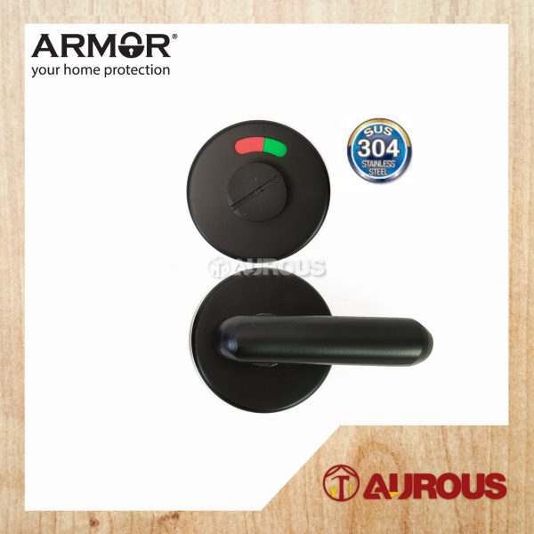 ARMOR STAINLESS STEEL SUS304 TOILET INDICATOR BOLT FITTING ROOM LATCH (ADB-80/MB)