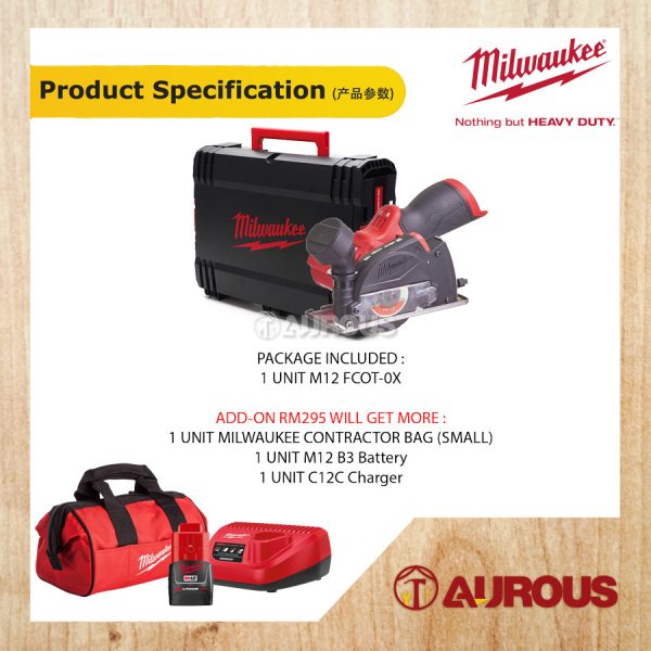 MILWAUKEE M12 FUEL SUB COMPACT MULTI MATERIAL CUT OFF TOOL M12 FCOT-0X [BARE TOOL] - Image 5
