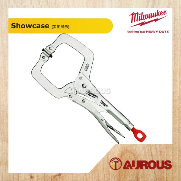 MILWAUKEE TORQUE LOCK C-CLAMP LOCKING PLIERS SWIVEL JAWS (6'' 48-22-3522 / 11'' 48-22-3521) - Image 2