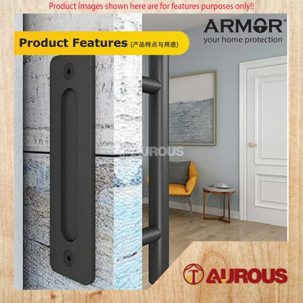 ARMOR SLIDING BARN DOOR PULL HANDLE (APH-201/315/MB) - Image 8