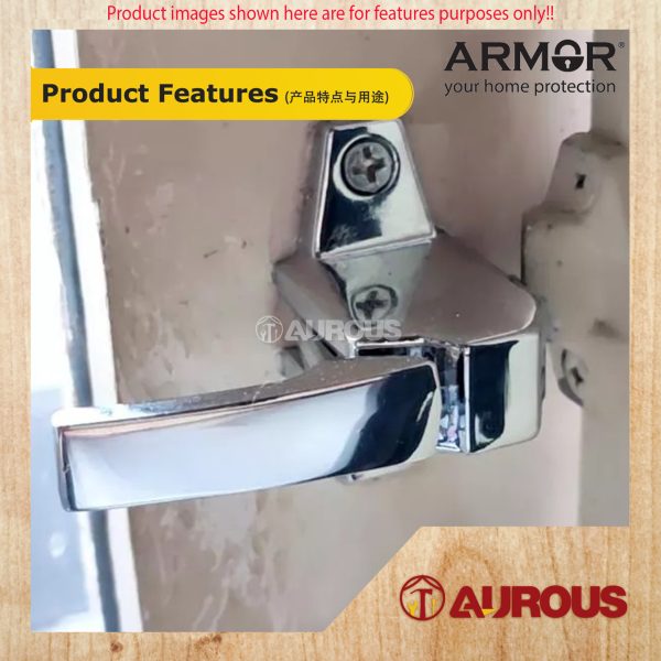 ARMOR WINDOW CATCH LOCK HANDLE & LATCH (ABL-WC01/CR ''R'' NA) - Image 5