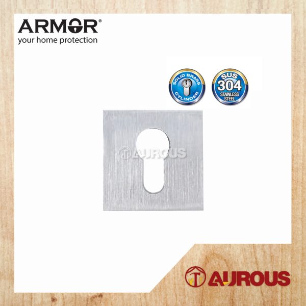 ARMOR STAINLESS STEEL SUS304 9MM MAGNETIC SQUARE DOOR ESCUTCHEON CAP (AEC-23A/SS)