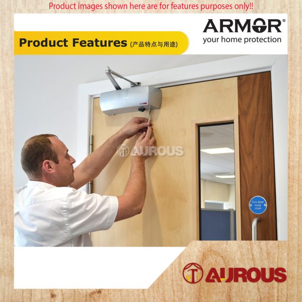ARMOR DOOR CLOSER BACK CHECK & DELAY ACTION ADC-9024/9027 (BACK CHECK FUNCTION , FIRE RATED) - Image 8
