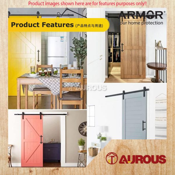 ARMOR BARN DOOR PULL HANDLE (APH-203/198/MB) - Image 5