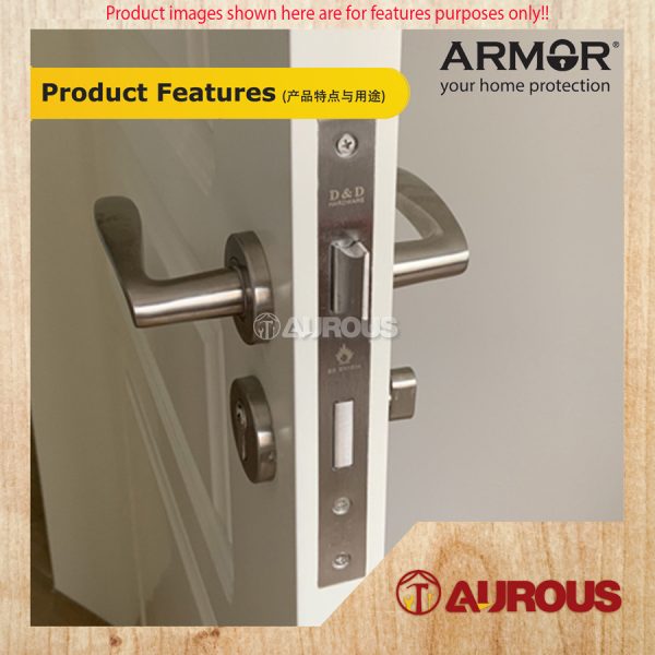 ARMOR STAINLESS STEEL SUS304 MORTISE SASH LOCK - ANTI PANIC 60MMx85MM AML-8560/SL/AP/SS - Image 7