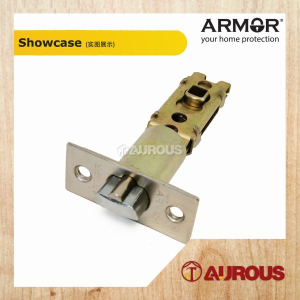 ARMOR ADJUSTABLE TURBULAR LEVER DOOR LATCH ABL-T6070/ET (SS/AC) - Image 2