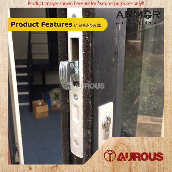 ARMOR STAINLESS STEEL HOOK LOCK SET WITH PROFILE CYLINDER ADL-41055 (SINGLE / DOUBLE) - Image 6