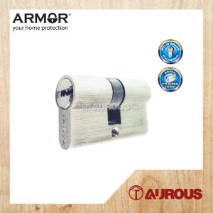 ARMOR SOLID BRASS DOUBLE KEY CYLINDER (COMPUTER KEY) APC-AD60MM/SN/CK