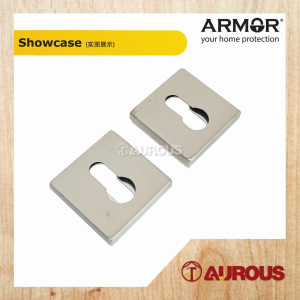 ARMOR STAINLESS STEEL SUS304 9MM MAGNETIC SQUARE DOOR ESCUTCHEON CAP (AEC-23A/SS) - Image 2