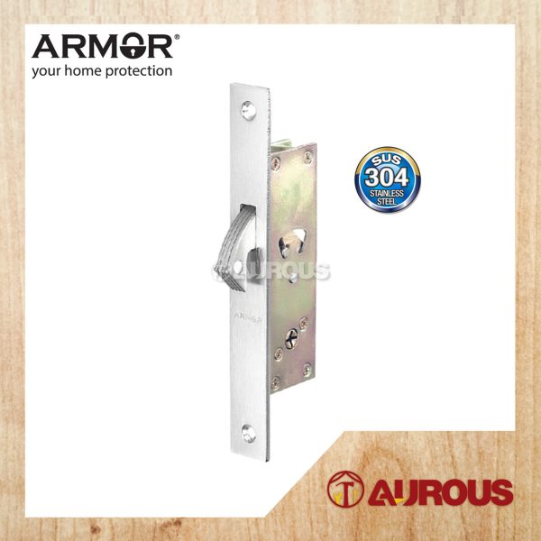 ARMOR MORTISE HOOK LOCK 25MM AML-H251/HL/SS (STAINLESS SETEEL - SS)