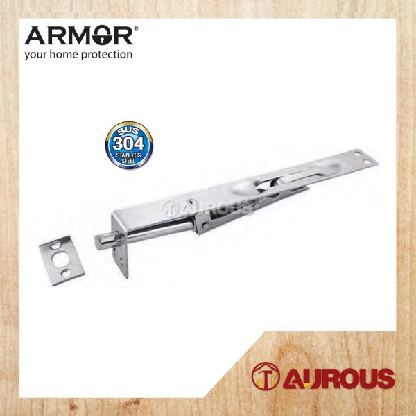 ARMOR STAINLESS STEEL SUS304 LEVEL STYLE FLUSH BOLT ADB-3000 SERIES ( (6'') ADB-3106/SS (12'') ADB-3112/SS )