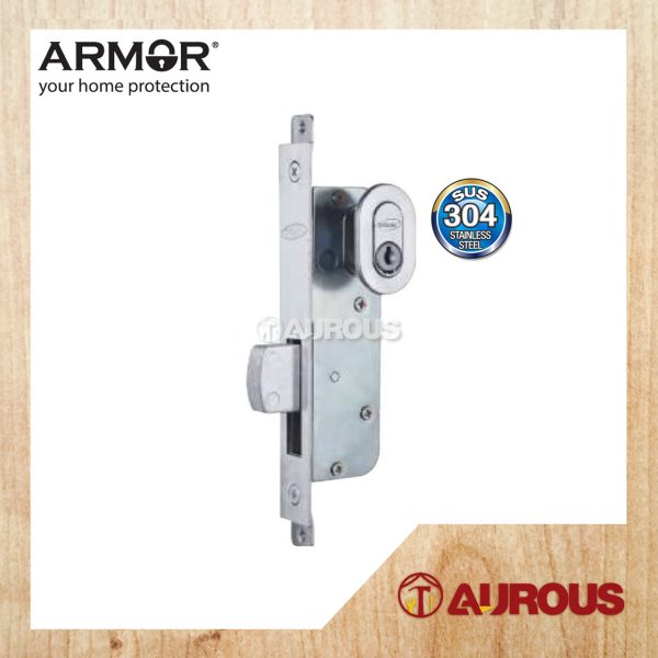 ARMOR STAINLESS STEEL DEAD LOCK SET WITH PROFILE CYLINDER ADL-41054 (SINGLE / DOUBLE)